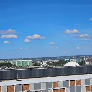 Apartamento V909 Flat Bem Espacoso Com Varanda Vista Esplanada, Brasília